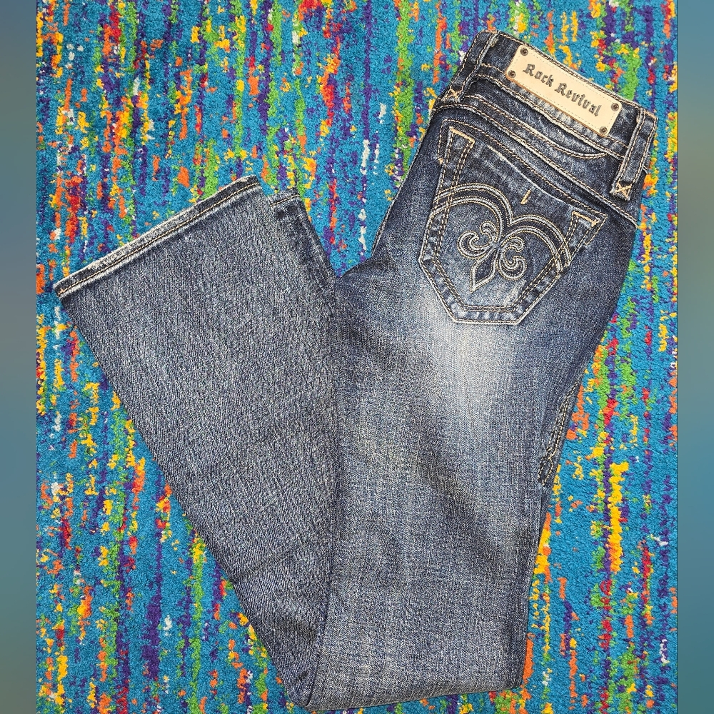 NWOT Rock Revival Adele‎ Bootcut Women's Jeans Size 26x32L